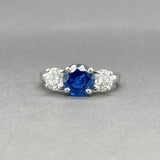 Estate 14K W Gold 1.62ct Sapphire & 0.98ctw G/I1 Diamond Ring - Walter Bauman Jewelers