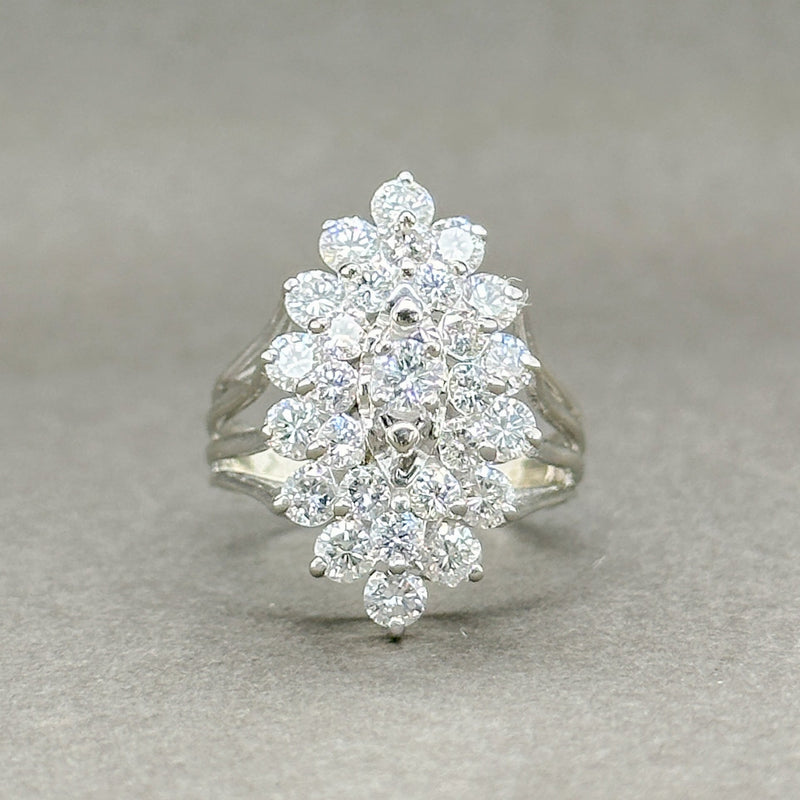 Estate 14K W Gold 1.63ctw G-H/SI1-2 Diamond Cocktail Ring - Walter Bauman Jewelers