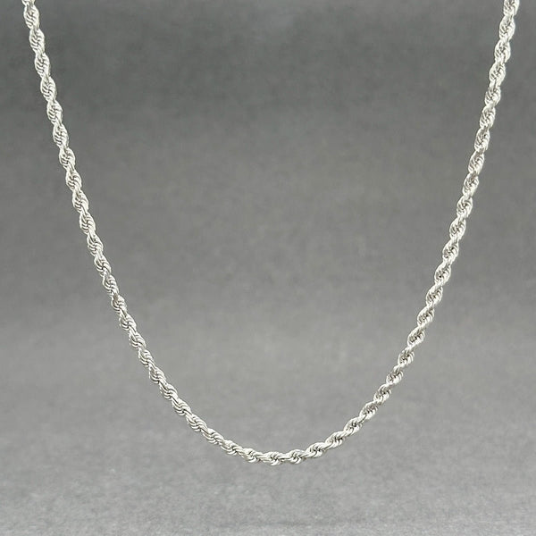 Estate 14K W Gold 1.82mm 20” Rope Chain - Walter Bauman Jewelers