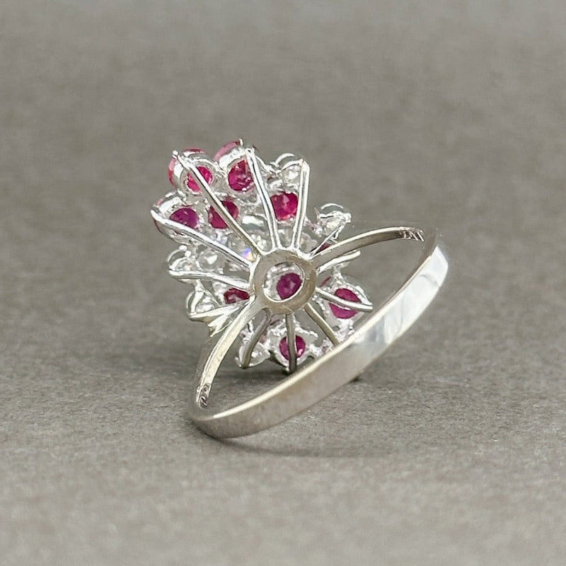 Estate 14K W Gold 1.90ctw Ruby & 0.33ctw G-H/VS1-SI2 Diamond Ring - Walter Bauman Jewelers