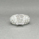 Estate 14K W Gold 1.96ctw G - I/SI1 - 2 Diamond Eng. Ring - Walter Bauman Jewelers