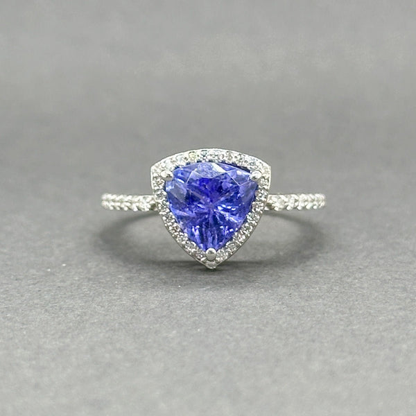 Estate 14K W Gold 2.08ct Tanzanite & 0.19ctw G - H/VS1 - 2 Diamond Ring - Walter Bauman Jewelers