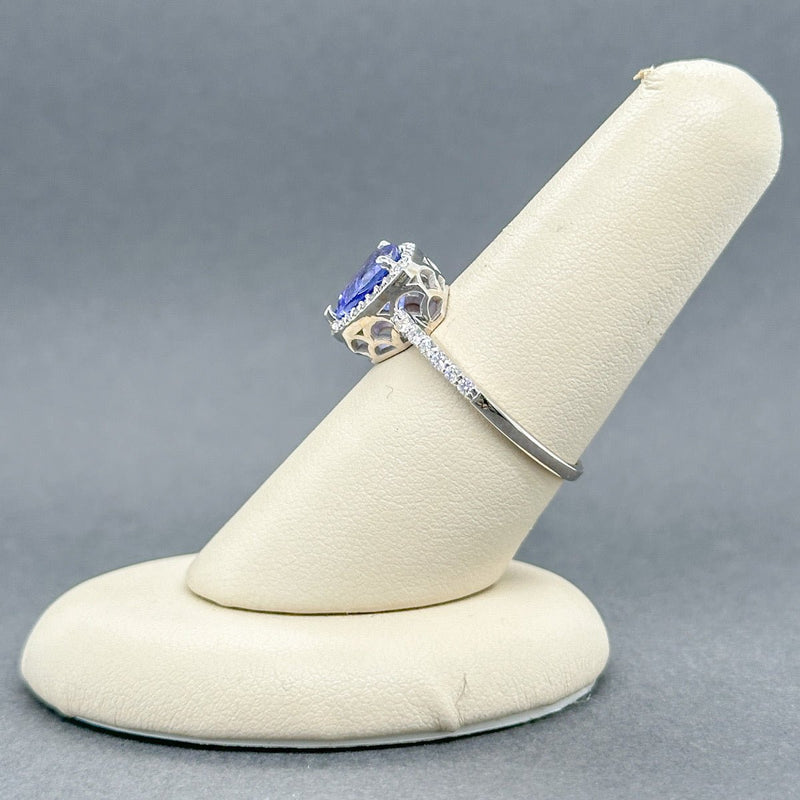 Estate 14K W Gold 2.08ct Tanzanite & 0.19ctw G - H/VS1 - 2 Diamond Ring - Walter Bauman Jewelers