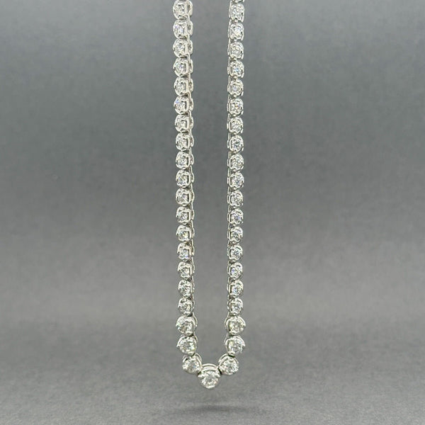 Estate 14K W Gold 2.10ctw H/SI1 - 2 Diamond Riviere Necklace - Walter Bauman Jewelers