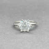 Estate 14K W Gold 2.20ct F/SI2 Diamond Eng. Ring GIA - Walter Bauman Jewelers