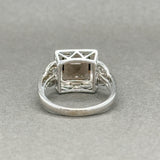 Estate 14K W Gold 2.20ct Smoky Quartz & 0.05ctw H-ISI1-2 Diamond Ring - Walter Bauman Jewelers
