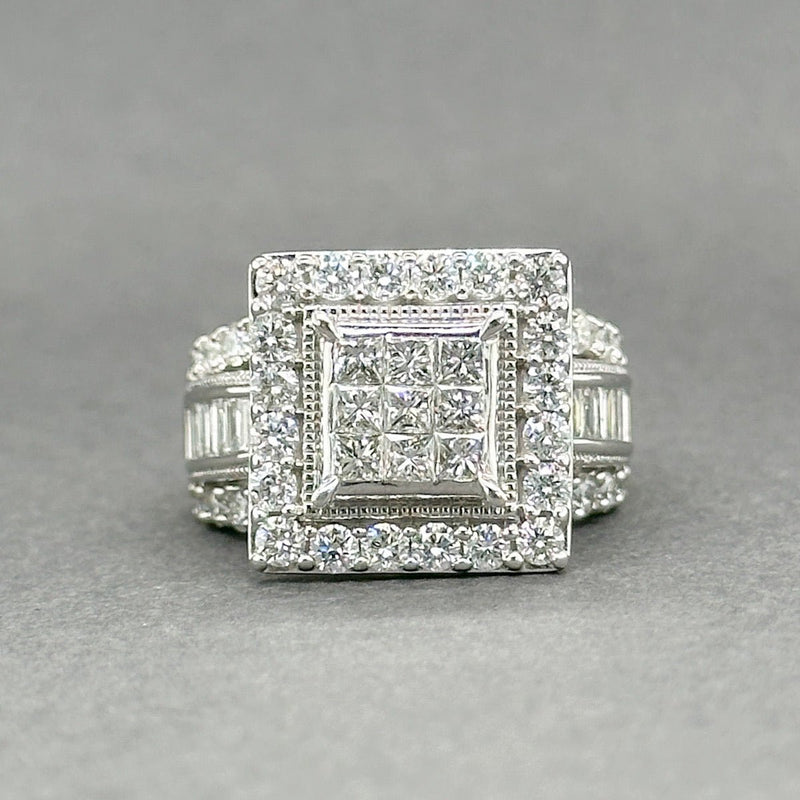 Estate 14K W Gold 2.22ctw G - I/SI1 - 2 Diamond Cluster Cocktail Ring - Walter Bauman Jewelers