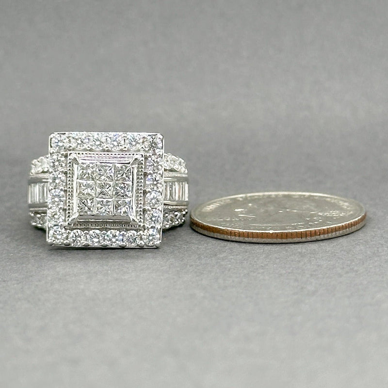 Estate 14K W Gold 2.22ctw G - I/SI1 - 2 Diamond Cluster Cocktail Ring - Walter Bauman Jewelers