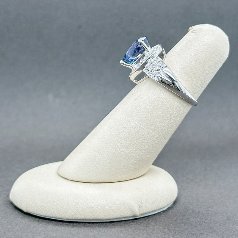 Estate 14K W Gold 2.50ct Tanzanite & 0.25ctw G-H/SI1-2 Diamond Ring - Walter Bauman Jewelers