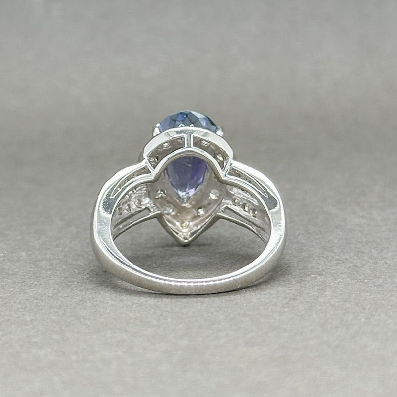 Estate 14K W Gold 2.50ct Tanzanite & 0.25ctw G-H/SI1-2 Diamond Ring - Walter Bauman Jewelers