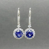 Estate 14K W Gold 2.80ctw Tanzanite & 0.58ctw G - H/SI1 - 2 Diamond Earrings - Walter Bauman Jewelers