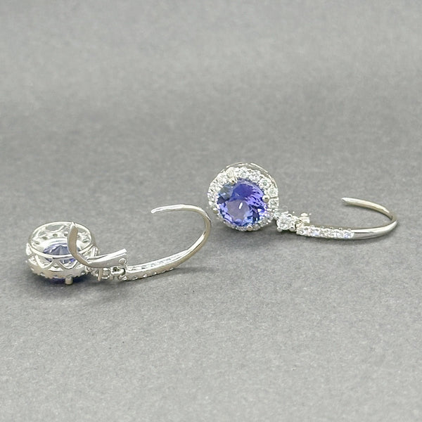 Estate 14K W Gold 2.80ctw Tanzanite & 0.58ctw G - H/SI1 - 2 Diamond Earrings - Walter Bauman Jewelers