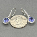 Estate 14K W Gold 2.80ctw Tanzanite & 0.58ctw G - H/SI1 - 2 Diamond Earrings - Walter Bauman Jewelers