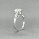 Estate 14K W Gold 3.07ctw H/VVS2 - VS1 Diamond Eng. Ring GIA - Walter Bauman Jewelers