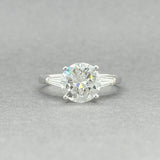 Estate 14K W Gold 3.07ctw H/VVS2 - VS1 Diamond Eng. Ring GIA - Walter Bauman Jewelers