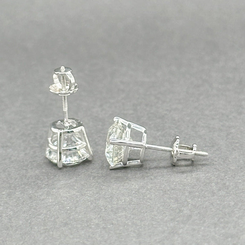 Estate 14K W Gold 3.08ctw G - H/I1 - 2 Diamond Screw Back Stud Earrings - Walter Bauman Jewelers