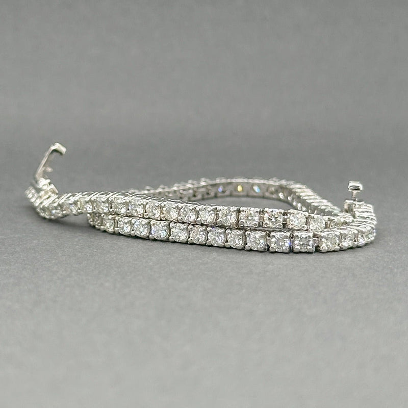 Estate 14K W Gold 3.15ctw H - I/SI1 - 2 Diamond Tennis Bracelet - Walter Bauman Jewelers