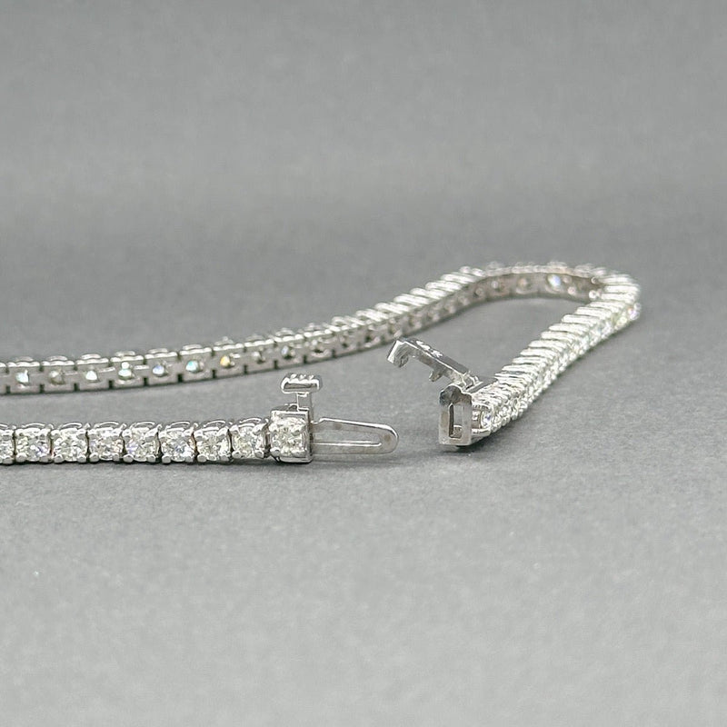 Estate 14K W Gold 3.15ctw H - I/SI1 - 2 Diamond Tennis Bracelet - Walter Bauman Jewelers