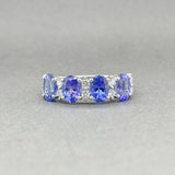 Estate 14K W Gold 3.16ctw Tanzanite & 0.37ctw G - H/SI1 - 2 Diamond Ring - Walter Bauman Jewelers