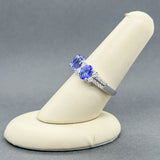 Estate 14K W Gold 3.16ctw Tanzanite & 0.37ctw G - H/SI1 - 2 Diamond Ring - Walter Bauman Jewelers