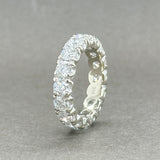 Estate 14K W Gold 3.29ctw G-H/SI1-2 Diamond Eternity Ring - Walter Bauman Jewelers