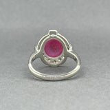 Estate 14K W Gold 3.32ct Lab - Created Star Ruby & 0.16ctw Diamond Ring - Walter Bauman Jewelers