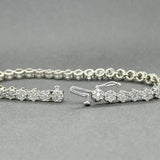 Estate 14K W Gold 3.43ctw G - H/SI1 - 2 Diamond Flower Bracelet - Walter Bauman Jewelers