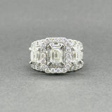 Estate 14K W Gold 3.71ctw H - J/VS1 - SI2 Diamond Eng. Ring - Walter Bauman Jewelers