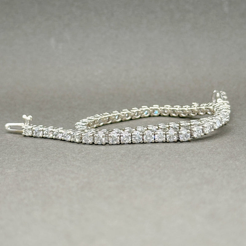 Estate 14K W Gold 4.35ctw H-I/SI2-I1 Diamond Tennis Bracelet - Walter Bauman Jewelers