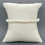 Estate 14K W Gold 5.3 - 5.5mm Pearl Bracelet b - Walter Bauman Jewelers