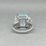 Estate 14K W Gold 5.72ct Aquamarine & 0.19ctw Diamond Ring - Walter Bauman Jewelers