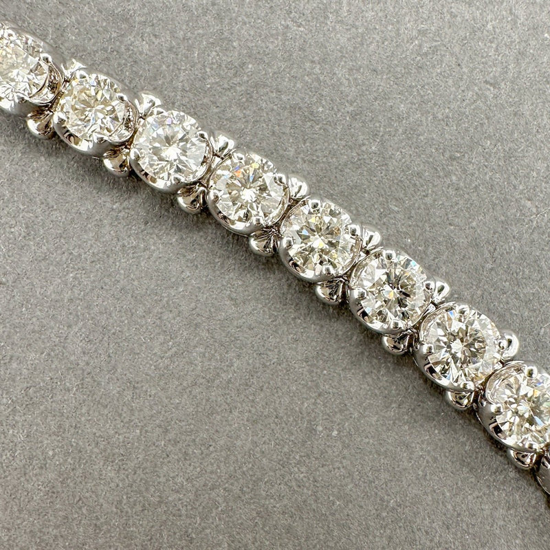 Estate 14K W Gold 7.26ctw L - M/SI1 - 2 Diamond Tennis Bracelet - Walter Bauman Jewelers