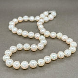 Estate 14K W Gold 7.5-7.8mm 16” Akoya Pearl Necklace - Walter Bauman Jewelers