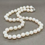 Estate 14K W Gold 7.5-8mm 16” Akoya Pearl Necklace - Walter Bauman Jewelers