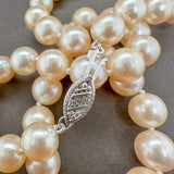 Estate 14K W Gold 8.3-8.9mm 16” Akoya Pearl Necklace - Walter Bauman Jewelers