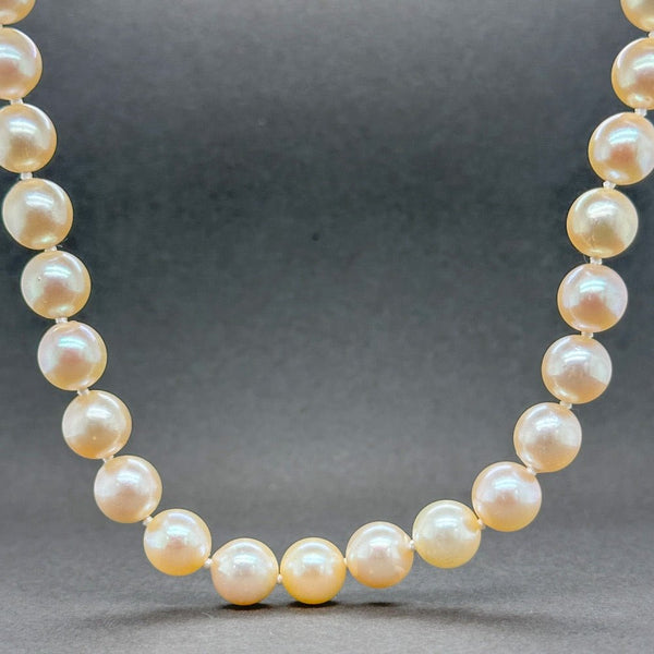 Estate 14K W Gold 8.3-8.9mm 16” Akoya Pearl Necklace - Walter Bauman Jewelers