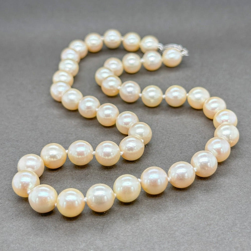 Estate 14K W Gold 8.3-8.9mm 16” Akoya Pearl Necklace - Walter Bauman Jewelers