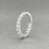 Estate 14K W Gold CZ Eternity Ring - Walter Bauman Jewelers