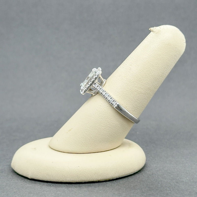 Estate 14K W Gold Moissanite & CZ Promise Ring - Walter Bauman Jewelers