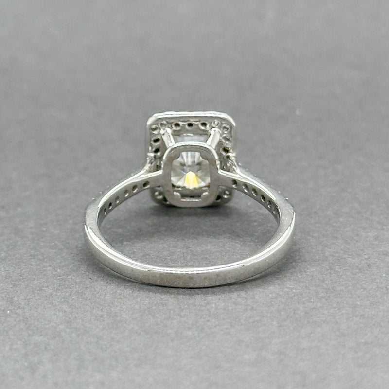 Estate 14K W Gold Moissanite & CZ Promise Ring - Walter Bauman Jewelers