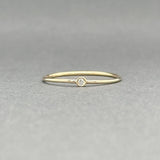 Estate 14K Y Gold 0.02ct I/SI2 Diamond Ring sz6.75 - Walter Bauman Jewelers