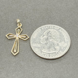 Estate 14K Y Gold 0.02ct J/I1 Diamond Cross Pendant - Walter Bauman Jewelers