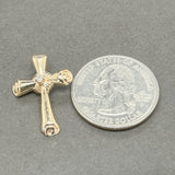 Estate 14K Y Gold 0.03ct I/SI2 Diamond Cross Pendant - Walter Bauman Jewelers