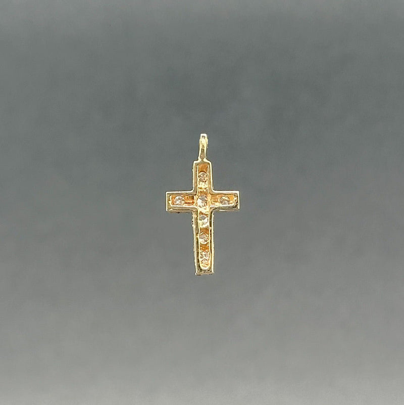 Estate 14K Y Gold 0.03ctw H - I/SI1 Diamond Cross Pendant - Walter Bauman Jewelers