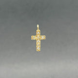 Estate 14K Y Gold 0.03ctw H - I/SI1 Diamond Cross Pendant - Walter Bauman Jewelers