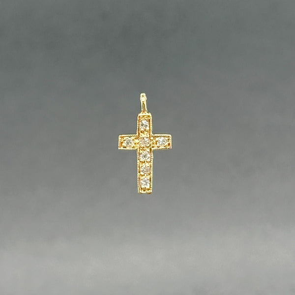 Estate 14K Y Gold 0.03ctw H - I/SI1 Diamond Cross Pendant - Walter Bauman Jewelers