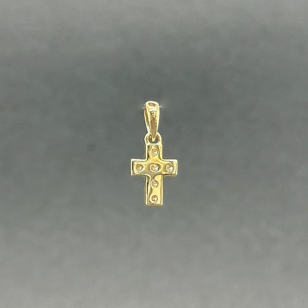 Estate 14K Y Gold 0.11ctw H-I/SI2-I1 Diamond Cross Pendant - Walter Bauman Jewelers