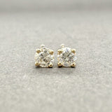 Estate 14K Y Gold 0.13ctw G - I/SI1 - 2 Diamond Stud Earrings - Walter Bauman Jewelers