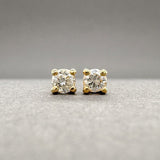 Estate 14K Y Gold 0.14ctw H/SI1 Diamond Stud Earrings - Walter Bauman Jewelers