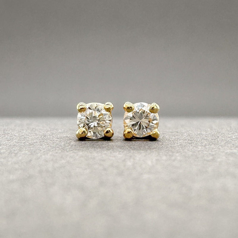 Estate 14K Y Gold 0.14ctw H/SI1 Diamond Stud Earrings - Walter Bauman Jewelers